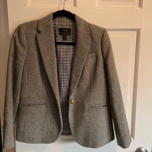 Gray tweed blazer